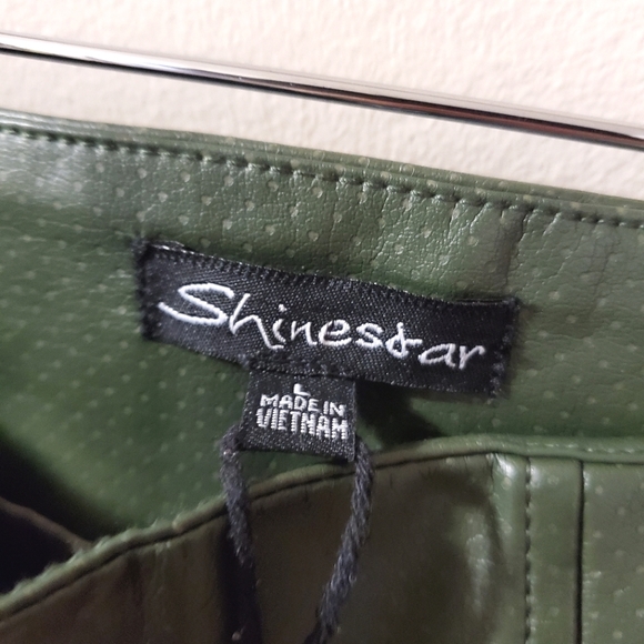 Shinestar - PU Faux Leather Lace Up Detail Skirt - Size L  (NWT) - Picture 7 of 8